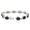 Image 6 : 14KT White Gold 18.36ctw Sapphire and Diamond Bracelet