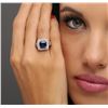 Image 2 : 14KT White Gold 2.90ct Sapphire and Diamond Ring