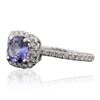 Image 4 : 14KT White Gold 0.92ct Tanzanite and Diamond Ring