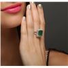 Image 5 : 14KT Yellow Gold 5.24ct Emerald and Diamond Ring