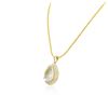 Image 7 : 14KT Yellow Gold GIA Certified 20.50ct Aquamarine and Diamond Pendant With Chain