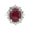 Image 3 : 14KT White Gold 8.81ct Ruby and Diamond Ring