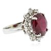 Image 4 : 14KT White Gold 8.81ct Ruby and Diamond Ring