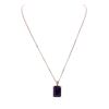 Image 3 : 14KT Rose Gold 14.49ct Amethyst and Diamond Pendant With Chain