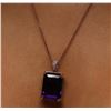 Image 5 : 14KT Rose Gold 14.49ct Amethyst and Diamond Pendant With Chain