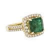 Image 2 : 14KT Yellow Gold 2.98ct Emerald and Diamond Ring
