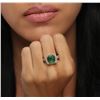 Image 4 : 14KT Yellow Gold 2.98ct Emerald and Diamond Ring