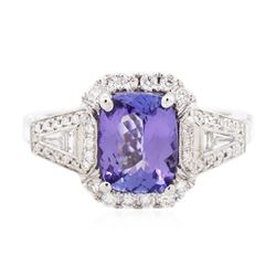 14KT White Gold 1.94ct Tanzanite and Diamond Ring