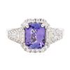 Image 1 : 14KT White Gold 1.94ct Tanzanite and Diamond Ring