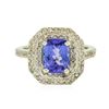 Image 1 : 14KT White Gold 1.75ct Tanzanite and Diamond Ring