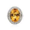 Image 3 : 14KT White Gold 8.37ct Citrine and Diamond Ring