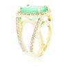 Image 6 : 14KT Yellow Gold 7.22ct Emerald and Diamond Ring