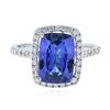 Image 1 : 14KT White Gold 3.45ct Tanzanite and Diamond Ring