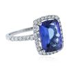 Image 2 : 14KT White Gold 3.45ct Tanzanite and Diamond Ring