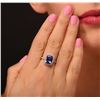 Image 5 : 14KT White Gold 3.45ct Tanzanite and Diamond Ring