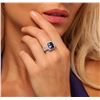 Image 2 : 14KT Two-Tone Gold 4.38ct Tanzanite and Diamond Ring