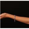 Image 1 : 14KT White Gold 14.28ctw Tanzanite and Diamond Bracelet