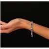 Image 5 : 14KT White Gold 14.28ctw Tanzanite and Diamond Bracelet