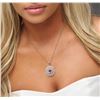 Image 1 : 14KT Rose Gold 2.16ct Tourmaline and Diamond Pendant With Chain