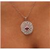 Image 5 : 14KT Rose Gold 2.16ct Tourmaline and Diamond Pendant With Chain