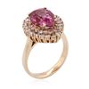Image 7 : 18KT Rose Gold 4.61ct Pink Spinel and Diamond Ring