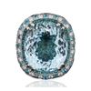 Image 3 : 18KT Two-Tone Gold GIA Certified 39.59ctw Paraiba Tourmaline and Diamond Ring