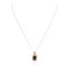 Image 3 : 14KT Rose Gold 1.83ct Emerald and Diamond Pendant With Chain