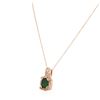 Image 7 : 14KT Rose Gold 1.83ct Emerald and Diamond Pendant With Chain
