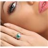 Image 5 : 14KT White Gold 0.77ct Emerald and Diamond Ring