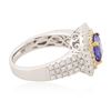 Image 6 : 14KT Two-Tone Gold 1.58ct Tanzanite and Diamond Ring