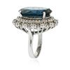 Image 5 : 14KT White Gold 5.63ct Topaz and Diamond Ring