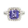 Image 1 : 14KT White Gold 3.06ct Tanzanite and Diamond Ring