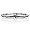 Image 4 : 14KT White Gold 2.38ctw Sapphire and Diamond Bracelet
