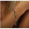 Image 5 : 14KT White Gold 2.38ctw Sapphire and Diamond Bracelet