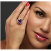 Image 5 : 14KT Yellow Gold 10.99ct Amethyst and Diamond Ring