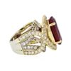 Image 7 : 14KT Yellow Gold 13.71ct Ruby and Diamond Ring