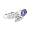 Image 2 : 14KT Two-Tone Gold 1.99ct Tanzanite and Diamond Ring