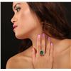 Image 2 : 14KT Yellow Gold 10.90ct Emerald and Diamond Ring