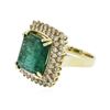 Image 4 : 14KT Yellow Gold 10.90ct Emerald and Diamond Ring