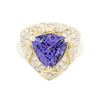 Image 1 : 14KT Yellow Gold 4.47ct Tanzanite and Diamond Ring