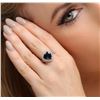 Image 1 : 14KT White Gold 4.22ct Blue Spinel and Diamond Ring