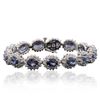 Image 3 : 14KT White Gold 11.40ctw Sapphire and Diamond Bracelet