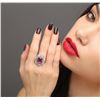 Image 5 : 14KT Rose Gold 8.25ct Amethyst and Diamond Ring
