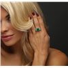 Image 5 : 14KT Two-Tone Gold 3.93ct Emerald and Diamond Ring