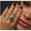Image 6 : 14KT Two-Tone Gold 3.93ct Emerald and Diamond Ring