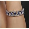 Image 6 : 14KT White Gold 21.12ctw Tanzanite and Diamond Bracelet