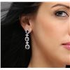 Image 5 : 14KT White Gold 3.06ctw Sapphire and Diamond Earrings