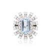 Image 3 : 14KT White Gold 2.31ct Aquamarine and Diamond Ring