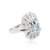 Image 4 : 14KT White Gold 2.31ct Aquamarine and Diamond Ring