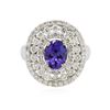 Image 3 : 18KT White Gold 2.42ct Tanzanite and Diamond Ring